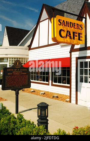 Sanders Cafe est un restaurant préservé à Corbin, Kentucky, reconnu comme étant le premier Kentucky Fried Chicken, ou KFC, dans le monde et est maintenant un musée Banque D'Images