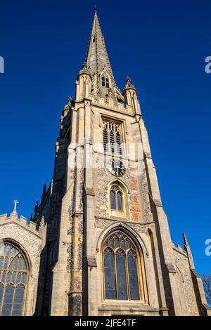 Église Saint-Marys dans la ville de Saffron Walden dans Essex, Royaume-Uni. Banque D'Images