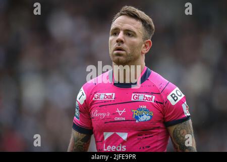 Hull, Royaume-Uni. 02nd juillet 2022. Richie Myler #16 de Leeds Rhinos pendant le match à Hull, Royaume-Uni le 7/2/2022. (Photo de James Heaton/News Images/Sipa USA) crédit: SIPA USA/Alay Live News Banque D'Images