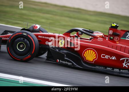 Silverstone, Royaume-Uni. 02nd juillet 2022. 16 LECLERC Charles (mco), Scuderia Ferrari F1-75, action pendant le Grand Prix britannique de Formule 1 Lenovo 2022, 10th tour du Championnat du monde de Formule 1 de la FIA 2022, sur le circuit Silverstone, de 1 juillet à 3, 2022 à Silverstone, Royaume-Uni - photo: Xavi Bonilla / DPPI/DPPI/LiveMedia crédit: Agence photo indépendante/Alamy Live News Banque D'Images