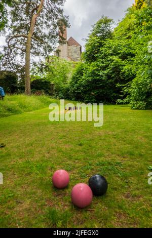 Piste de bowling Benthall Hall Banque D'Images