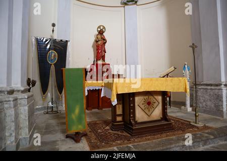 Palerme, Sicile (Italie) : chapelle de la Sainte Trinité (Cappella della Santissima Trinità), Chapelle privée du Palais Zisa Banque D'Images