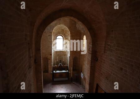 Palerme, Sicile (Italie) : chapelle de la Sainte Trinité (Cappella della Santissima Trinità), Chapelle privée du Palais Zisa Banque D'Images