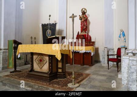 Palerme, Sicile (Italie) : chapelle de la Sainte Trinité (Cappella della Santissima Trinità), Chapelle privée du Palais Zisa Banque D'Images