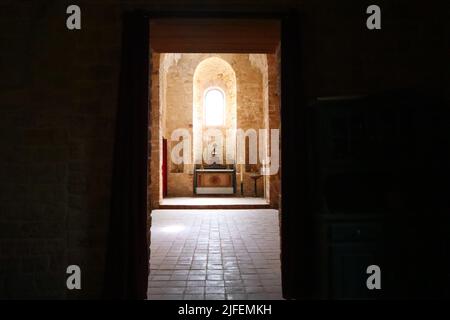 Palerme, Sicile (Italie) : chapelle de la Sainte Trinité (Cappella della Santissima Trinità), Chapelle privée du Palais Zisa Banque D'Images