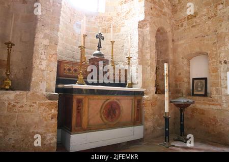 Palerme, Sicile (Italie) : chapelle de la Sainte Trinité (Cappella della Santissima Trinità), Chapelle privée du Palais Zisa Banque D'Images