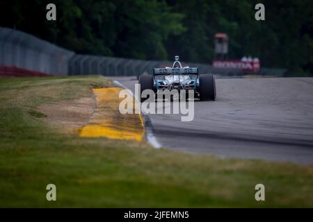 Lexington, Ohio, États-Unis. 1st juillet 2022. JOSEF NEWGARDEN (2), de Nashville, Tennessee, pratique la Honda Indy 200 au Mid Ohio Sports car course à Lexington OH. (Image de crédit : © Walter G. Arce Sr./ZUMA Press Wire) Banque D'Images