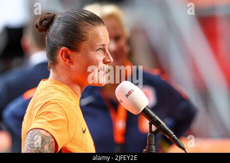 ENSCHEDE, PAYS-BAS - JUILLET 2 : Sherida Spitse des pays-Bas pendant le match international des femmes amicales entre les pays-Bas et la Finlande à de Grolsch Veste sur 2 juillet 2022 à Enschede, pays-Bas (photo de Pieter van der Woude/Orange Pictures) Banque D'Images