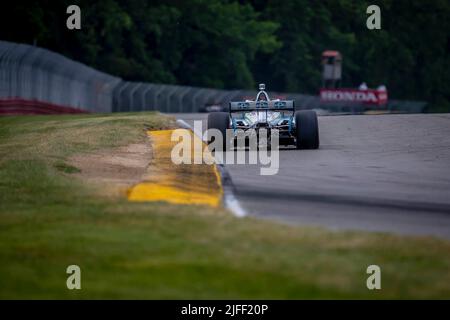 Lexington, Ohio, États-Unis. 1st juillet 2022. JOSEF NEWGARDEN (2), de Nashville, Tennessee, pratique la Honda Indy 200 au Mid Ohio Sports car course à Lexington OH. (Image de crédit : © Walter G. Arce Sr./ZUMA Press Wire) Banque D'Images