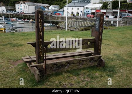 Stocks de bois à Porthleven, Cornouailles Banque D'Images