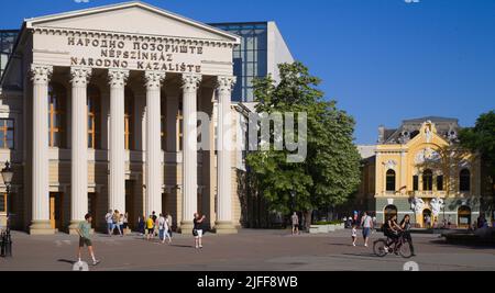 Serbie, Voïvodine, Subotica, Théâtre national, Bibliothèque de ville, Banque D'Images