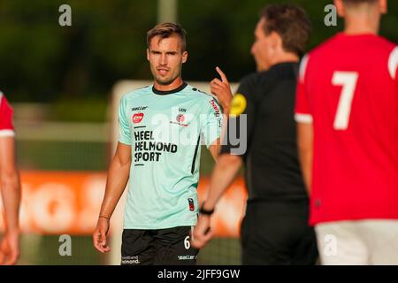 EINDHOVEN, PAYS-BAS - JUILLET 2 : Jarno Lion de Helmond Sport pendant le match d'avant-saison entre Unitas '59 et Helmond Sport au Sportpark Bokt on 2 juillet 2022 à Eindhoven, pays-Bas (photo de Joris Verwijst/Orange Pictures) Banque D'Images