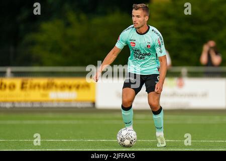 EINDHOVEN, PAYS-BAS - JUILLET 2 : Jarno Lion de Helmond Sport pendant le match d'avant-saison entre Unitas '59 et Helmond Sport au Sportpark Bokt on 2 juillet 2022 à Eindhoven, pays-Bas (photo de Joris Verwijst/Orange Pictures) Banque D'Images