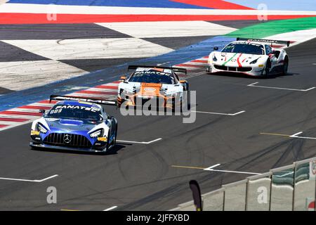 Misano, Italie. 02nd juillet 2022. Fanatec GT World Challange - Misano COURSE 1 AKKODIS ASP Mercedes-AMG GT3 Timur Boguslavskiy crédit: Agence de photo indépendante/Alamy Live News Banque D'Images