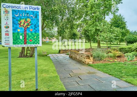 Coronation Park, Corby, Angleterre. Banque D'Images