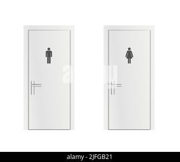 Les hommes et les femmes. Toilettes Illustration de Vecteur