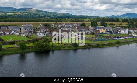 Village et lagune du pont O'Briens, pont O'Briens, Irlande 02,07, 2022 Banque D'Images