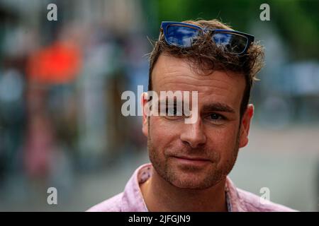 2022-07-03 10:18:38 AMSTERDAM - Henry van Loon avant la première néerlandaise du film d'animation Knor, le premier film d'animation hollandais stop-motion jamais fait, sur une fille et son porcelet. ANP LEVIN DEN BOER pays-bas - belgique sortie Banque D'Images