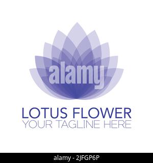 Logo fleur de lotus Illustration de Vecteur