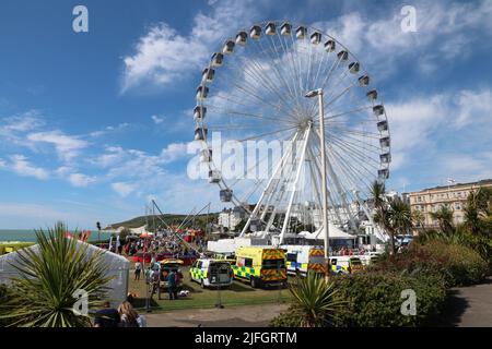 EASTBOURNE WHEEL ET EASTBOURNE 999 WEEKEND EMERGENCY SERVICES SHOW EN 2022 Banque D'Images