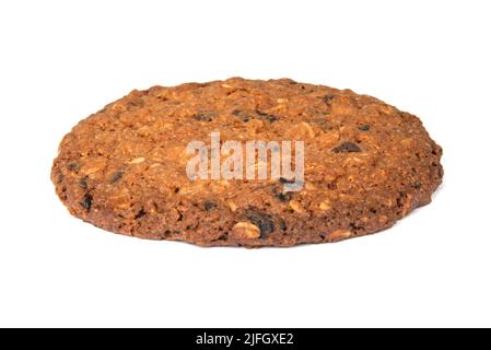 Biscuits cuits au four à céréales isolés sur fond blanc Banque D'Images