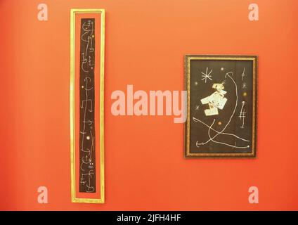 Intérieur du musée Serralves à Porto - exposition Joan Miro Banque D'Images