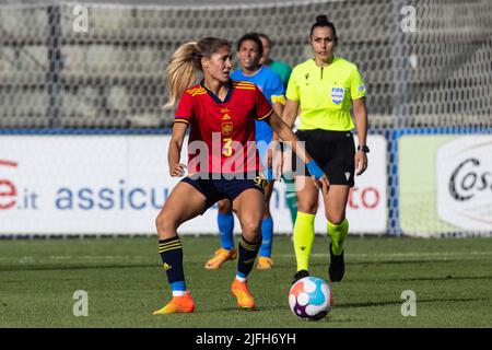 Castel Di Sangro, Italie. 01st juillet 2022. LAIA Aleixandri Lopez d'Espagne pendant le match amical international des femmes entre l'Italie et l'Espagne au stade Teofilo Patini sur 01 juillet 2022 à Castel di Sangro, Italie. © photo: Cinzia Camela. Crédit : Agence photo indépendante/Alamy Live News Banque D'Images