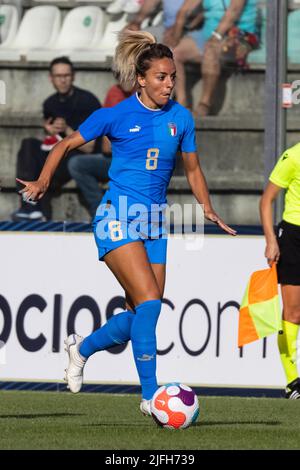 Castel Di Sangro, Italie. 01st juillet 2022. Martina Rorucci d'Italie lors du match international des femmes entre l'Italie et l'Espagne au stade Teofilo Patini sur 01 juillet 2022 à Castel di Sangro, Italie. © photo: Cinzia Camela. Crédit : Agence photo indépendante/Alamy Live News Banque D'Images