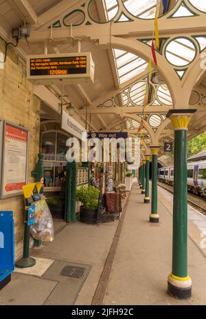 Gare de Knaresborough sur la ligne York-Harrogate Banque D'Images