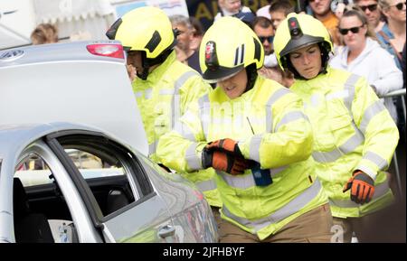 Exposition par la police, les services d'incendie et d'ambulance, Eastbourne, East Sussex, Royaume-Uni Banque D'Images