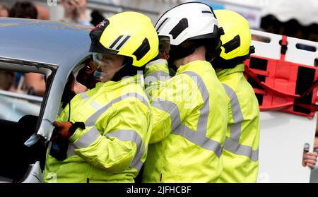 Exposition par la police, les services d'incendie et d'ambulance, Eastbourne, East Sussex, Royaume-Uni Banque D'Images