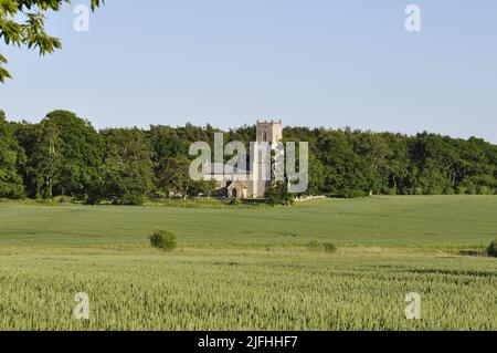 Église Saint-Bartholomew, Hanworth, nord de Norfolk, Angleterre, Royaume-Uni Banque D'Images