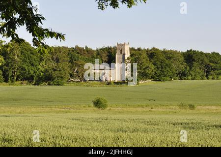 Église Saint-Bartholomew, Hanworth, nord de Norfolk, Angleterre, Royaume-Uni Banque D'Images