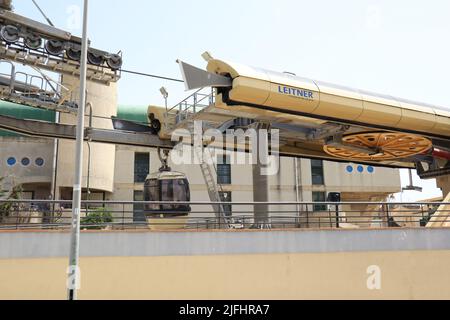 Trapani, Sicile (Italie): Station de téléphérique de Trapani de Trapani à Erice Banque D'Images