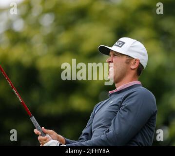 Thomastown, comté de Kilkenny, Irlande. 3rd juillet 2022, Mount Juliet Golf & amp ; Spa Hotel, Thomastown, County Kilkenny, République d'Irlande : Horizon Irish Open Golf, dernière partie ; Seamus Power of Ireland est en train de jouer sur le tee-shirt 17tth Credit: Action plus Sports Images/Alay Live News Banque D'Images