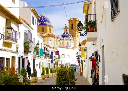 Vieille ville espagnole pittoresque d'Altea, Alicante, Espagne Banque D'Images