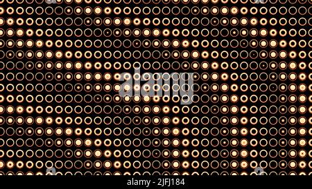 Mosaïque orange et verte.Design. Cercles lumineux en mouvement et changeant de couleur qui sont mis en évidence dans différentes couleurs . Banque D'Images