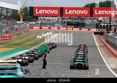 Silverstone, Royaume-Uni. 3rd juillet 2022. Start, Grand Prix de Grande-Bretagne F1 au circuit Silverstone sur 3 juillet 2022 à Silverstone, Royaume-Uni. (Photo par HIGH TWO) Credit: dpa/Alay Live News Banque D'Images