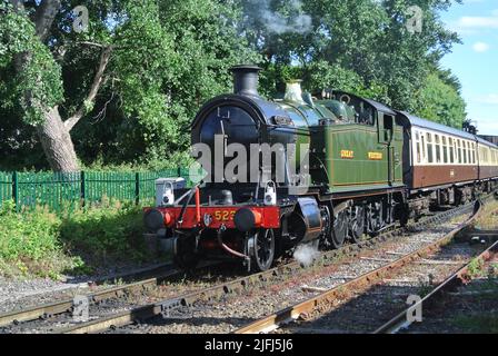 Locomotive à vapeur 5239 Goliath faisant partie du Dartmouth Steam Railway, à Paignton, Devon, Angleterre, Royaume-Uni. Banque D'Images