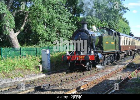 Locomotive à vapeur 5239 Goliath faisant partie du Dartmouth Steam Railway, à Paignton, Devon, Angleterre, Royaume-Uni. Banque D'Images