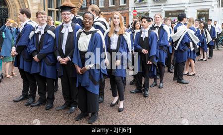 Les diplômés de Cambridge assistent à la cérémonie de remise des diplômes ce matin au Sénat. Photo prise le 29th juin 2022. © Belinda Jiao jiao.bilin@gmail. Banque D'Images