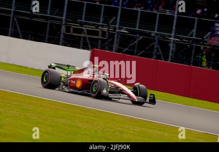 Silverstone, Northants, Royaume-Uni - 1st juillet 2022 Carlos Sainz - Ferrari remporte son premier Grand Prix au GRAND Prix de Formule 1 DE LENOVO Banque D'Images