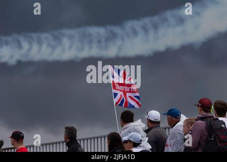 Silverstone, Royaume-Uni. 03rd juillet 2022. Atmosphère du circuit. 03.07.2022. Championnat du monde de Formule 1, Rd 10, Grand Prix de Grande-Bretagne, Silverstone, Angleterre, Jour de la course. Le crédit photo doit être lu : images XPB/Press Association. Crédit : XPB Images Ltd/Alamy Live News Banque D'Images