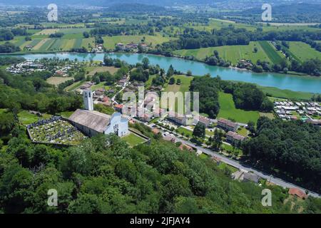 Église San Miro sur le lac de Côme Banque D'Images