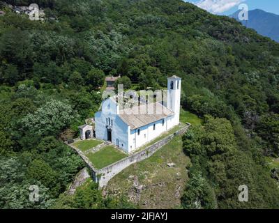 Église San Miro sur le lac de Côme Banque D'Images