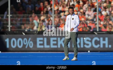 Amstelveen, Niederlande. 03rd juillet 2022. Firo : 07/03/2022, hockey, hockey sur gazon, femme, femme, FIH Hockey coupe du monde Espagne et pays-Bas 2022, WM, coupe du monde 2022 Espagne et pays-Bas, Allemagne - pays-Bas entraîneur fédéral Valentin ALTENBURG, GER/dpa/Alamy Live News Banque D'Images