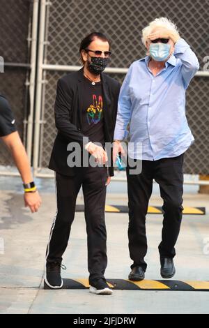 Ringo Starr et Simone Biles vus au Jimmy Kimmel Live! studios à Los Angeles, Californie avec: Ringo Starr où: Los Angeles, Californie, États-Unis quand: 23 sept 2021 crédit: Guillermo Proano/WENN Banque D'Images