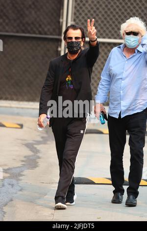 Ringo Starr et Simone Biles vus au Jimmy Kimmel Live! studios à Los Angeles, Californie avec: Ringo Starr où: Los Angeles, Californie, États-Unis quand: 23 sept 2021 crédit: Guillermo Proano/WENN Banque D'Images