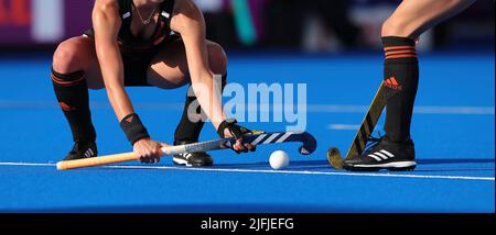 Amstelveen, Niederlande. 03rd juillet 2022. Firo : 07/03/2022, Hockey, hockey sur gazon, femmes, Dames, FIH Hockey coupe du monde Espagne et pays-Bas 2022, WM, Championnat du monde 2022 Espagne et pays-Bas, Allemagne - pays-Bas général, bâton et ballon crédit: dpa/Alay Live News Banque D'Images