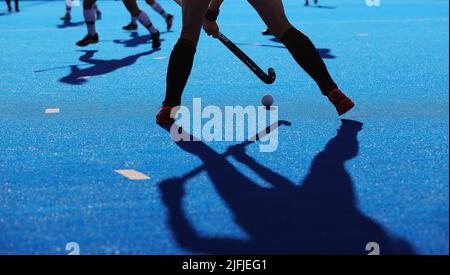 Amstelveen, Niederlande. 03rd juillet 2022. Firo : 07/03/2022, Hockey, hockey sur gazon, femmes, Dames, FIH Hockey coupe du monde Espagne et pays-Bas 2022, WC, coupe du monde 2022 Espagne et pays-Bas, Allemagne - pays-Bas général, bâton et ballon, Shadow Credit: dpa/Alay Live News Banque D'Images